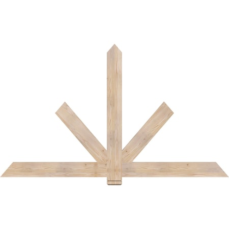 Ekena Millwork Kennewick Smooth Timber Gable Bracket, Douglas Fir, 84"W x 49"H x 1 1/2"D x 5 1/2"F, 14/12 Pitch GBW084X49X0206KEN00SDF